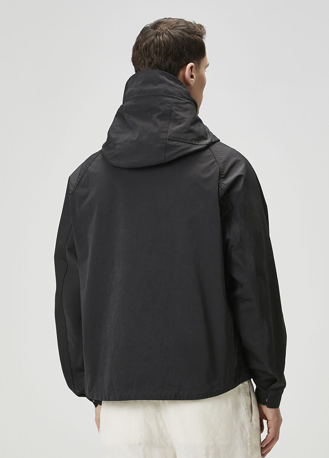 Ten-C Shannon Siyah Kapüşonlu Anorak Mont görsel 3