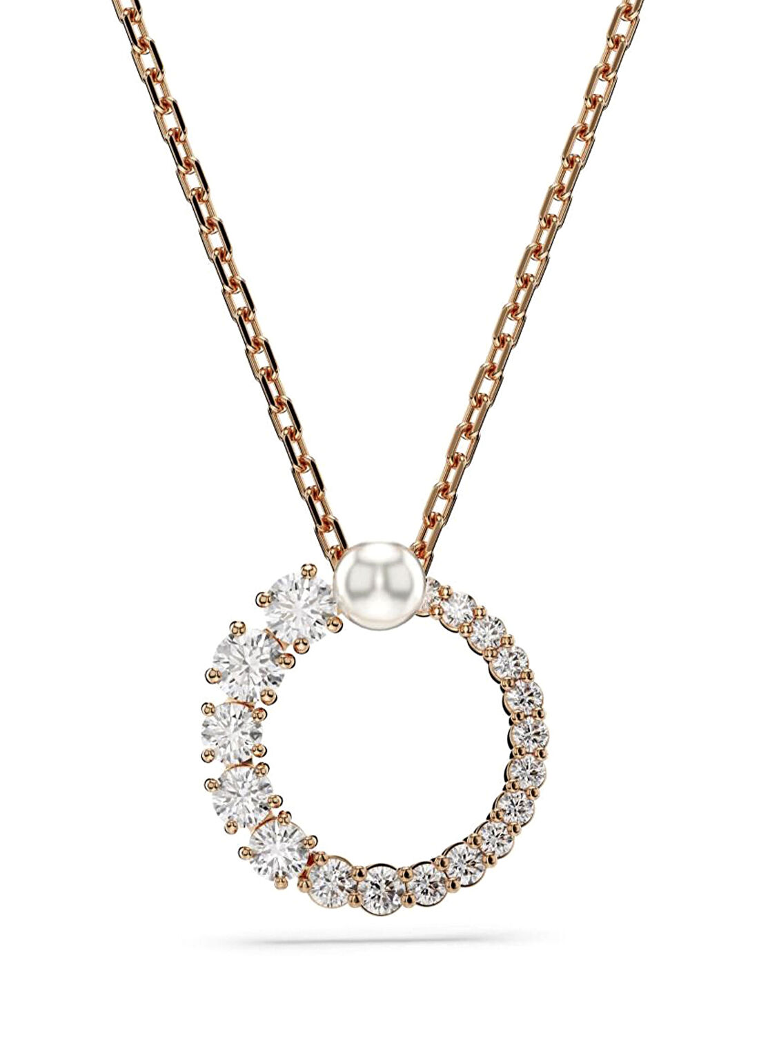 Swarovski Matrix Pend White Ros Rose Gold Çelik Kadın Kolye 5692265