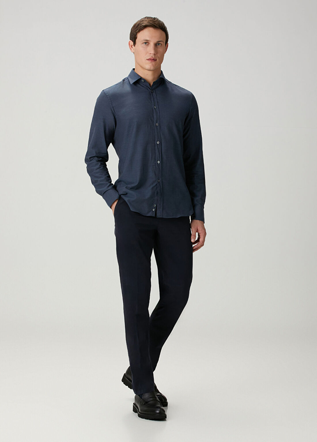 Canali Lacivert Pantolon