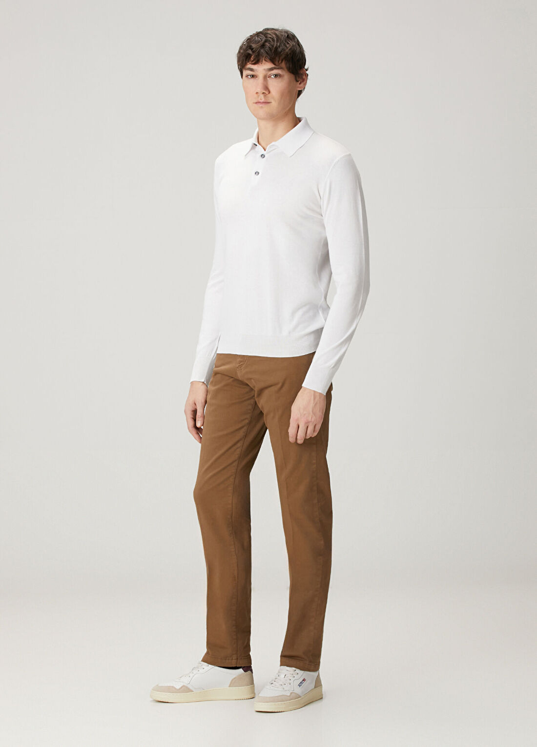 Kiton Beyaz Polo Yaka Triko görsel 2