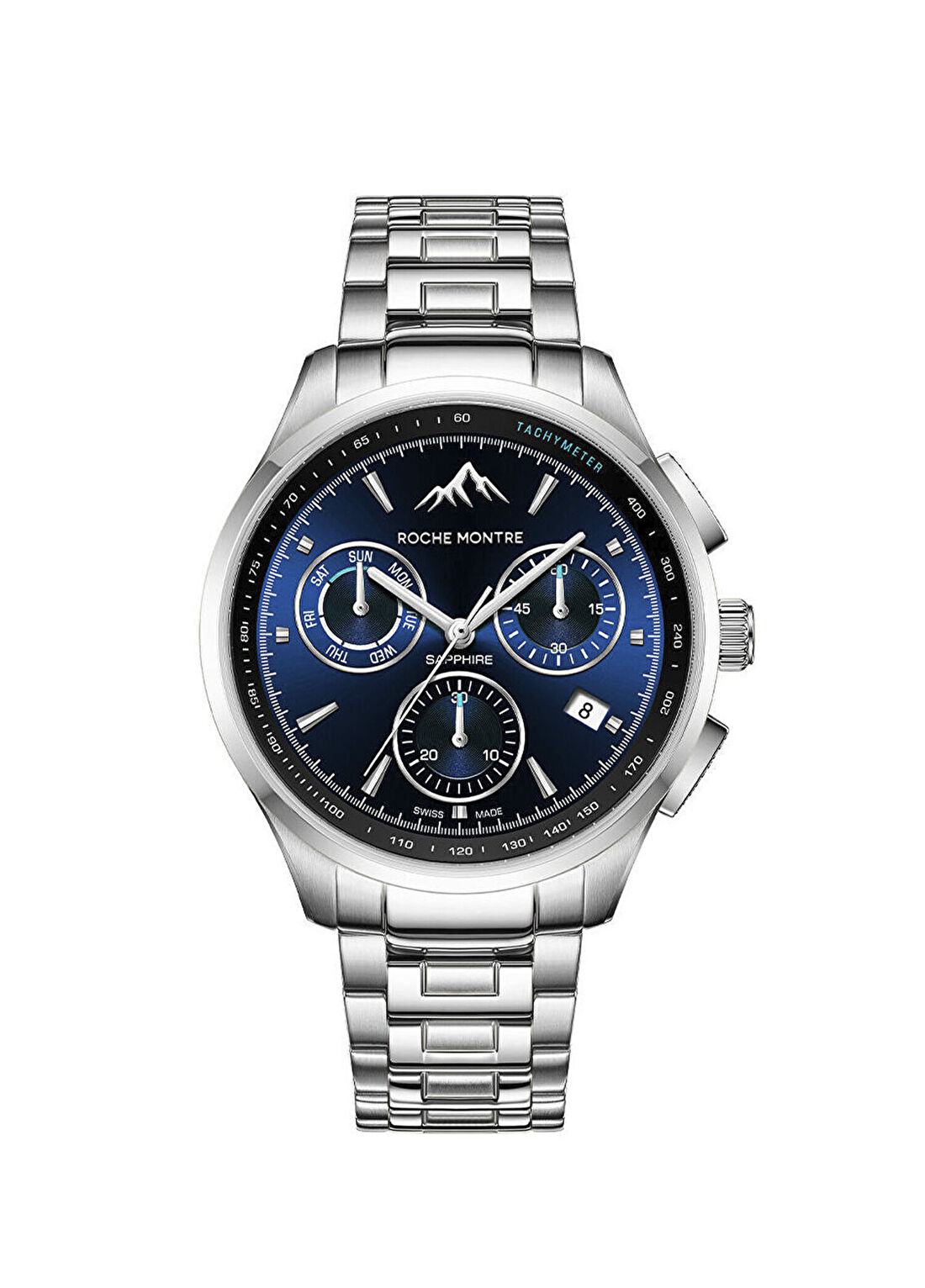Roche Montre RMG8001-02 Metalik Gri Çelik Erkek Kol Saati
