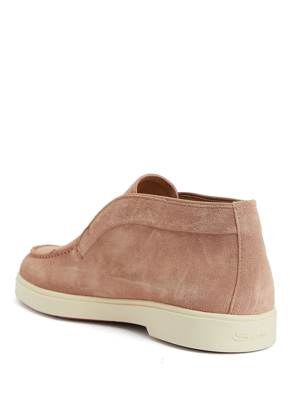 Santoni Andvari Açık Pembe Kadın Süet Loafer görsel 3