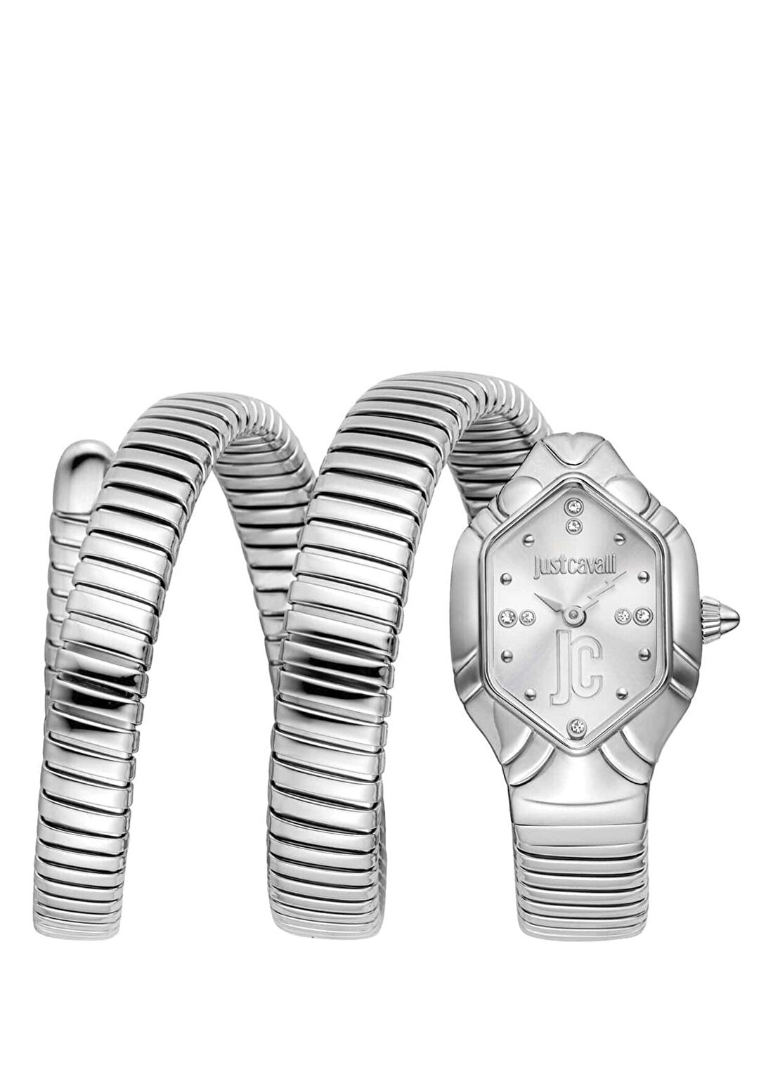 Just Cavalli JC1L429M0015 Candela Metalik Gri Çelik Kadın Kol Saati