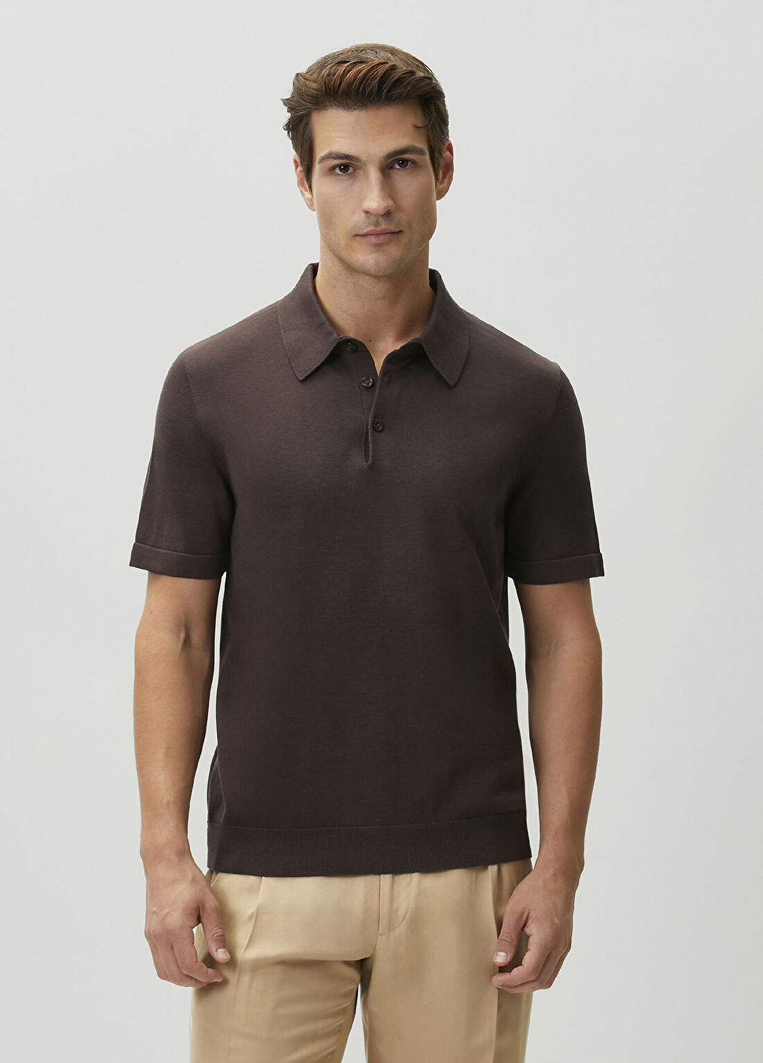 Sandro Pablo Kahverengi Polo Triko
