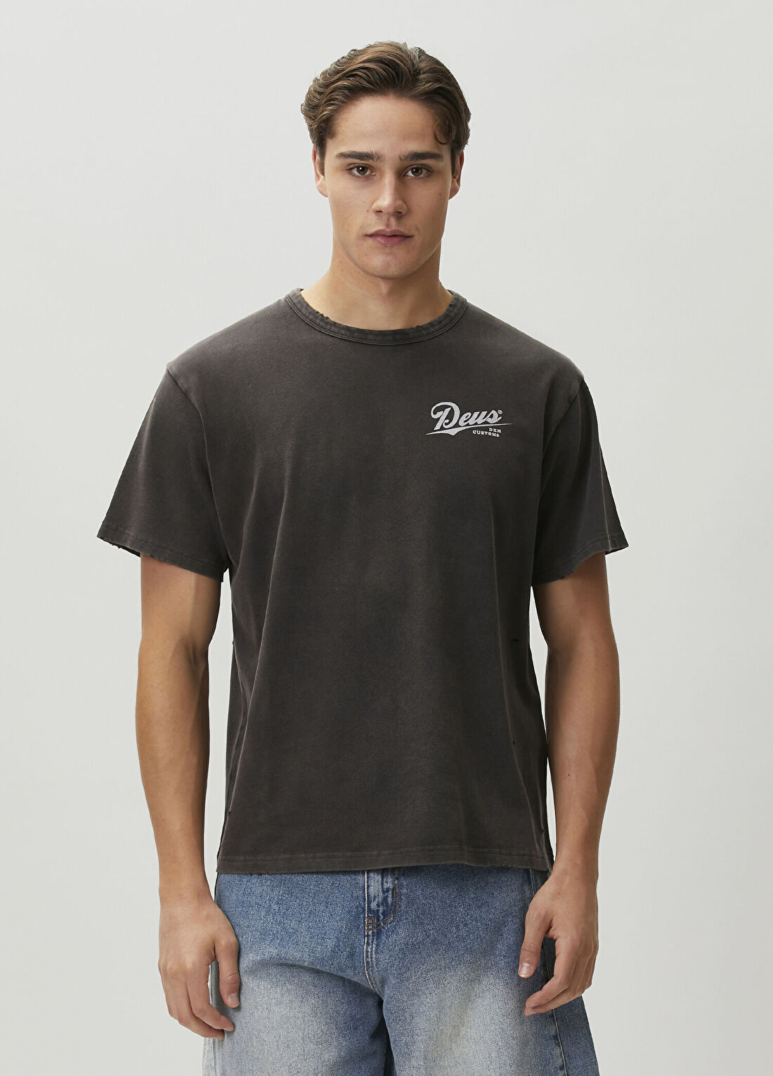 Deus Ex Machina Damaged Koyu Gri T-shirt