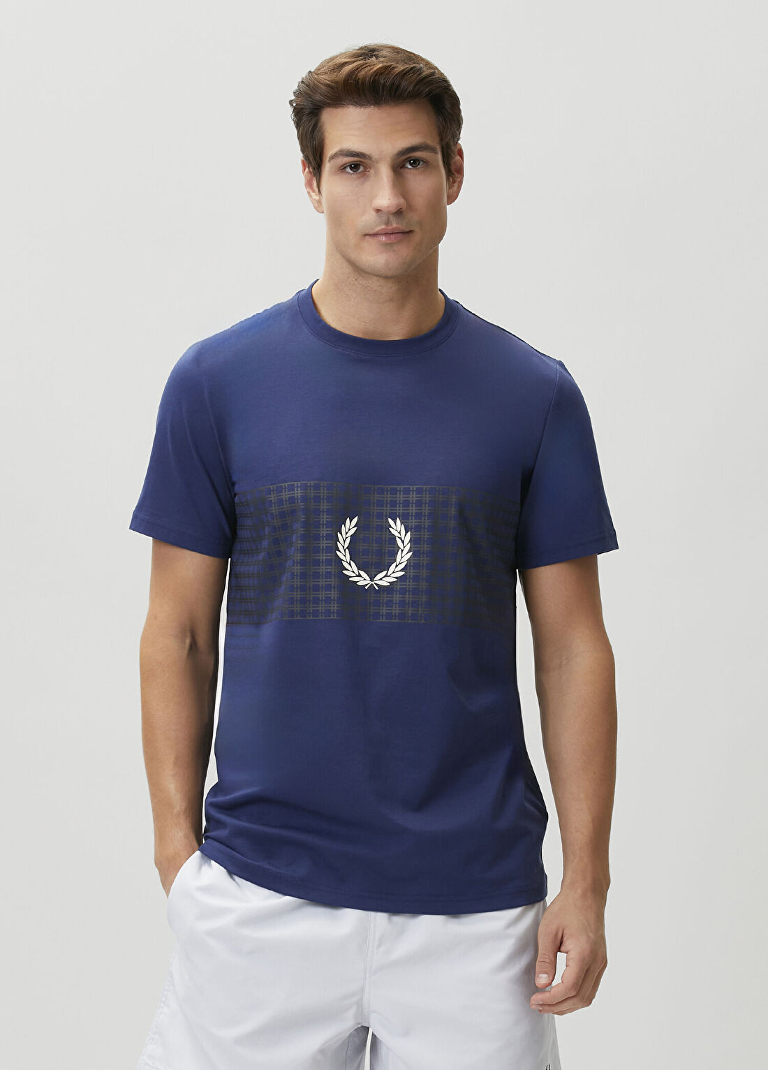 Fred Perry Tennis Net Graphic Lacivert T-shirt