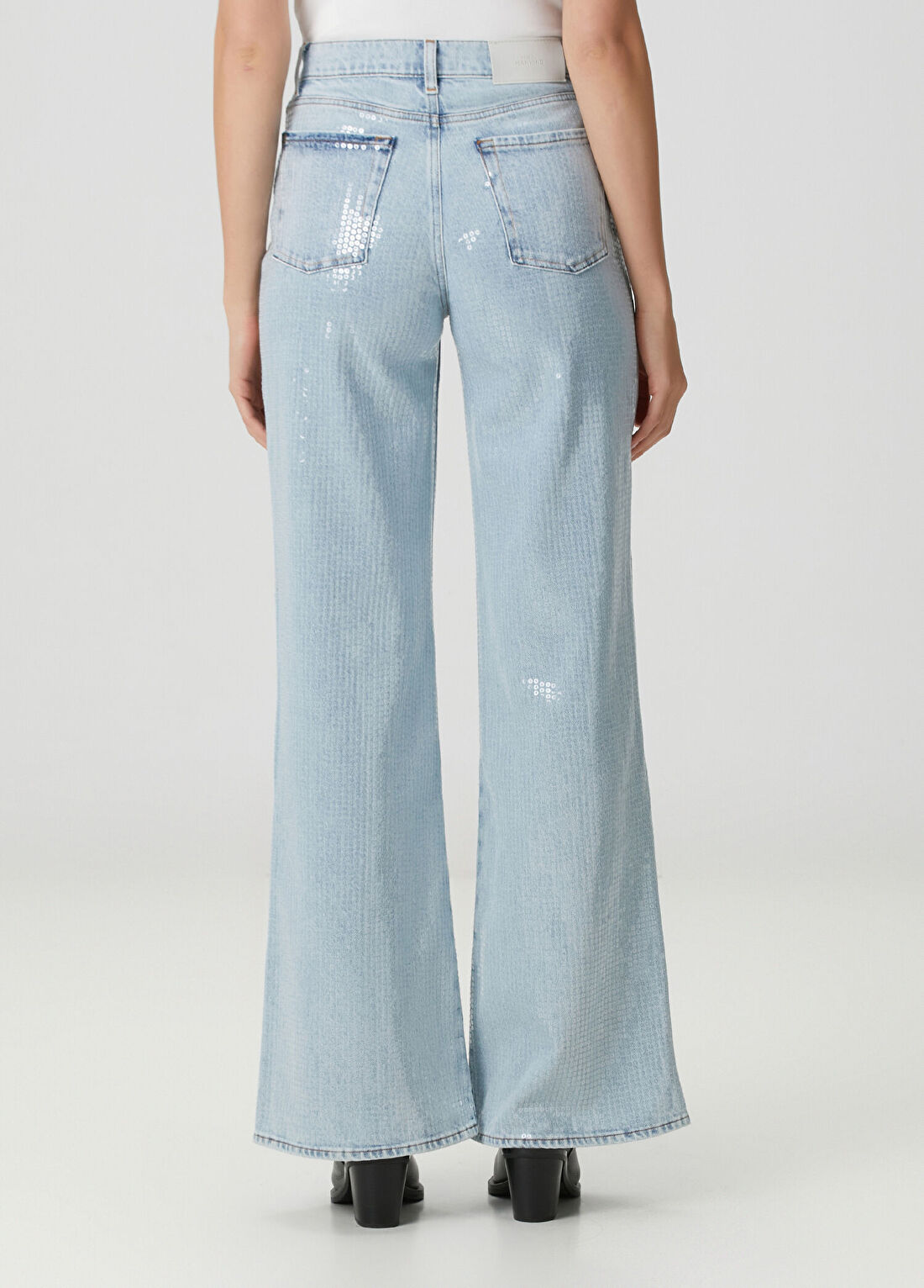 7 For All Mankind Lotta Mavi Payetli Jean Pantolon görsel 4