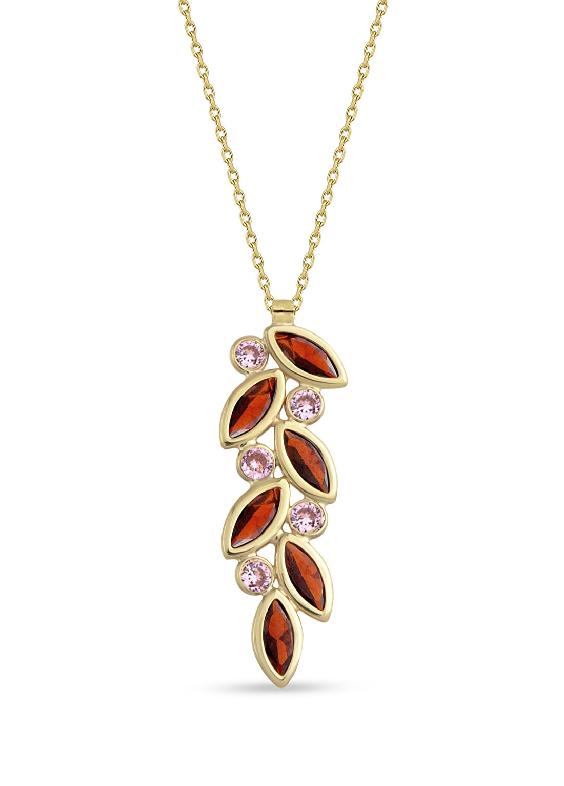 Orena Jewelry Ruby Grape 14 Ayar Altın Kadın Kolye