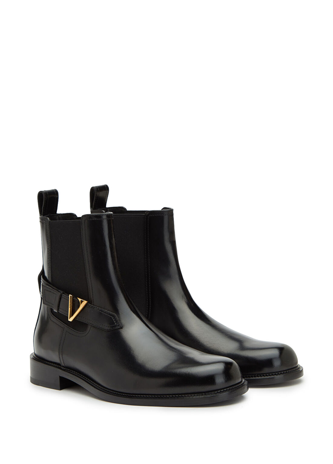 Versace Siyah Erkek Deri Bot görsel 2
