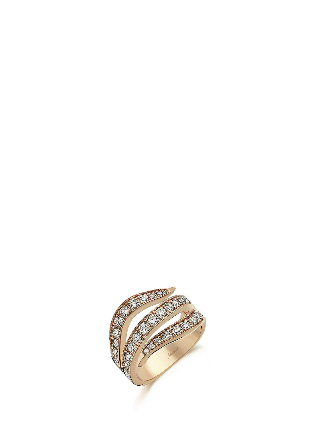 Markiz Jewelery 14 Ayar Rose Altın Kadın Pırlanta Yüzük