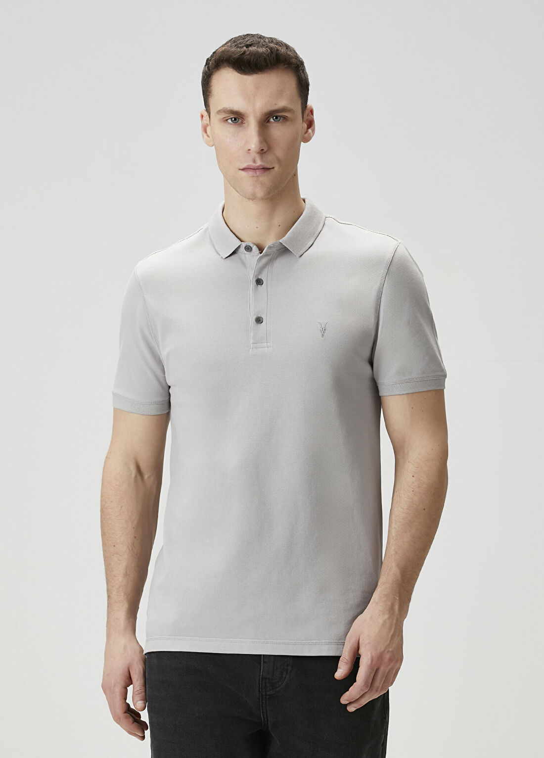 AllSaints Reform Gri Polo T-shirt