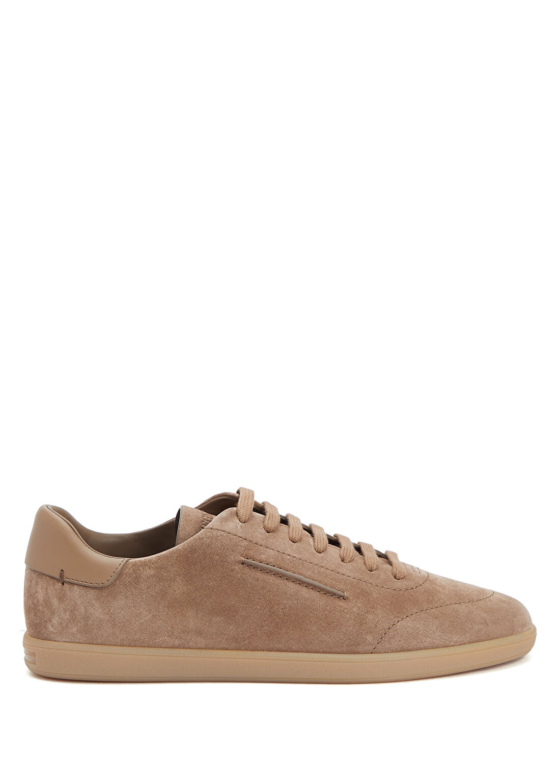 Zegna Bej Erkek Süet Sneaker