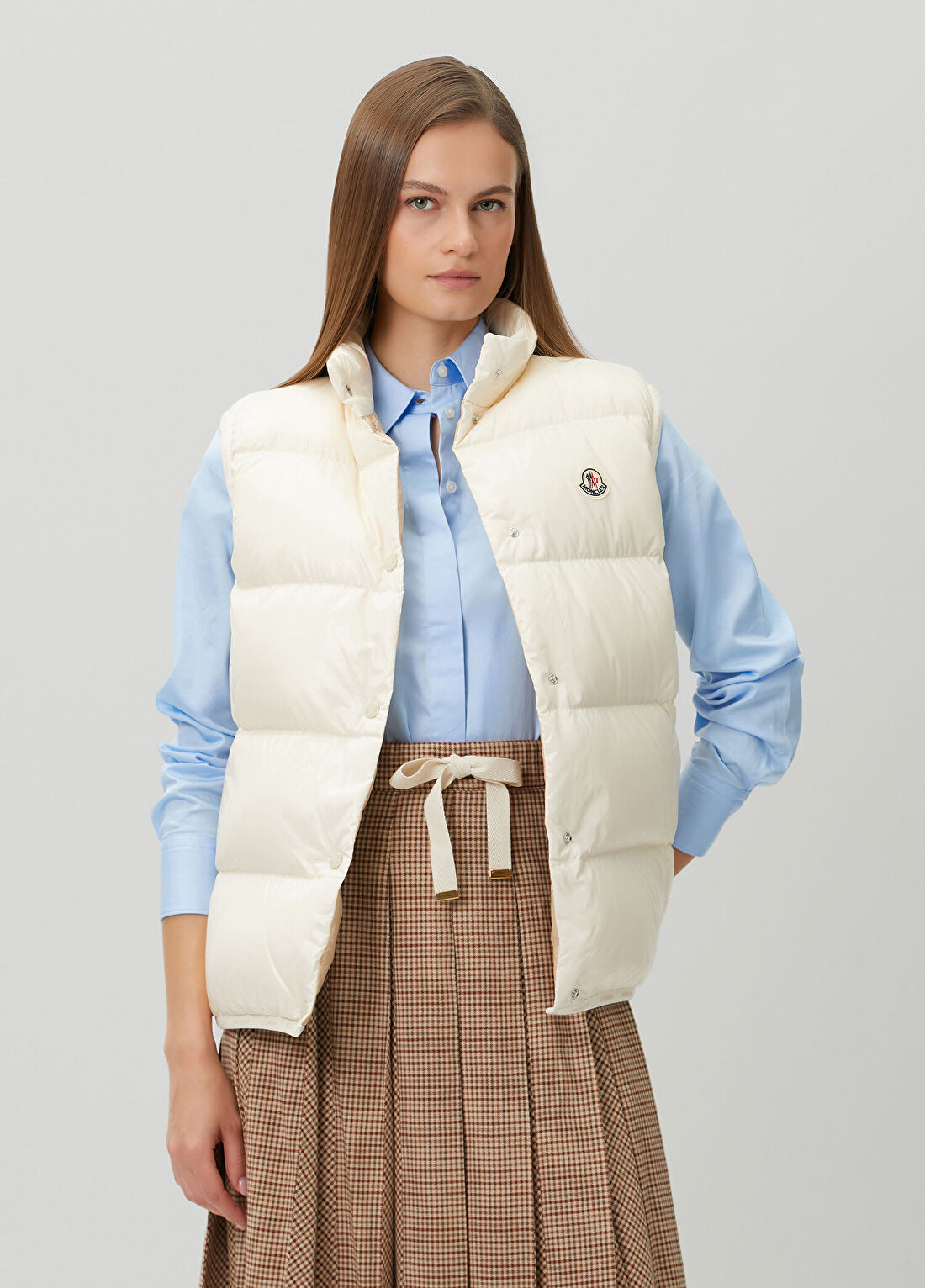 Moncler Badia Bej Puffer Yelek