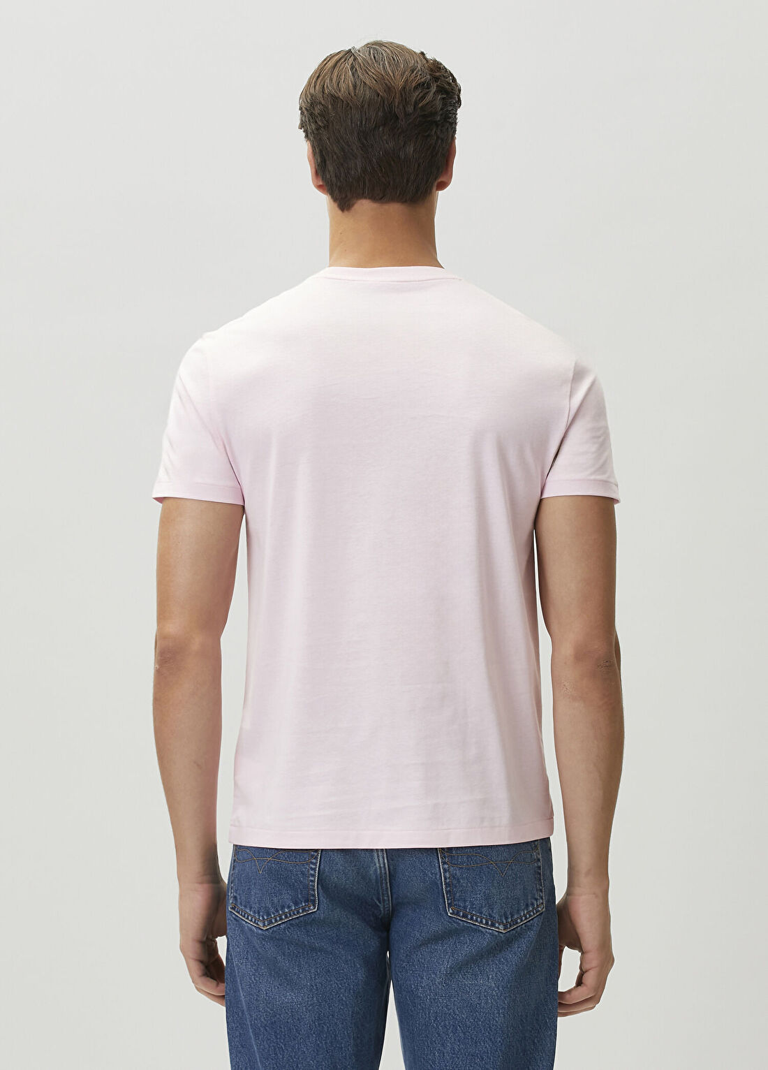 Polo Ralph Lauren Slim Fit Pembe Jersey T-shirt görsel 4