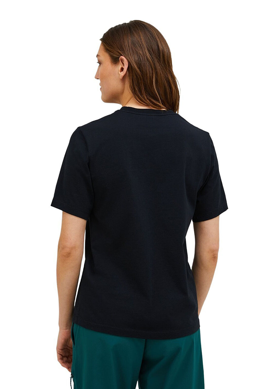Peak Performance Original Small Logo Siyah Pamuklu Kısa Kollu Kadın T-shirt görsel 3