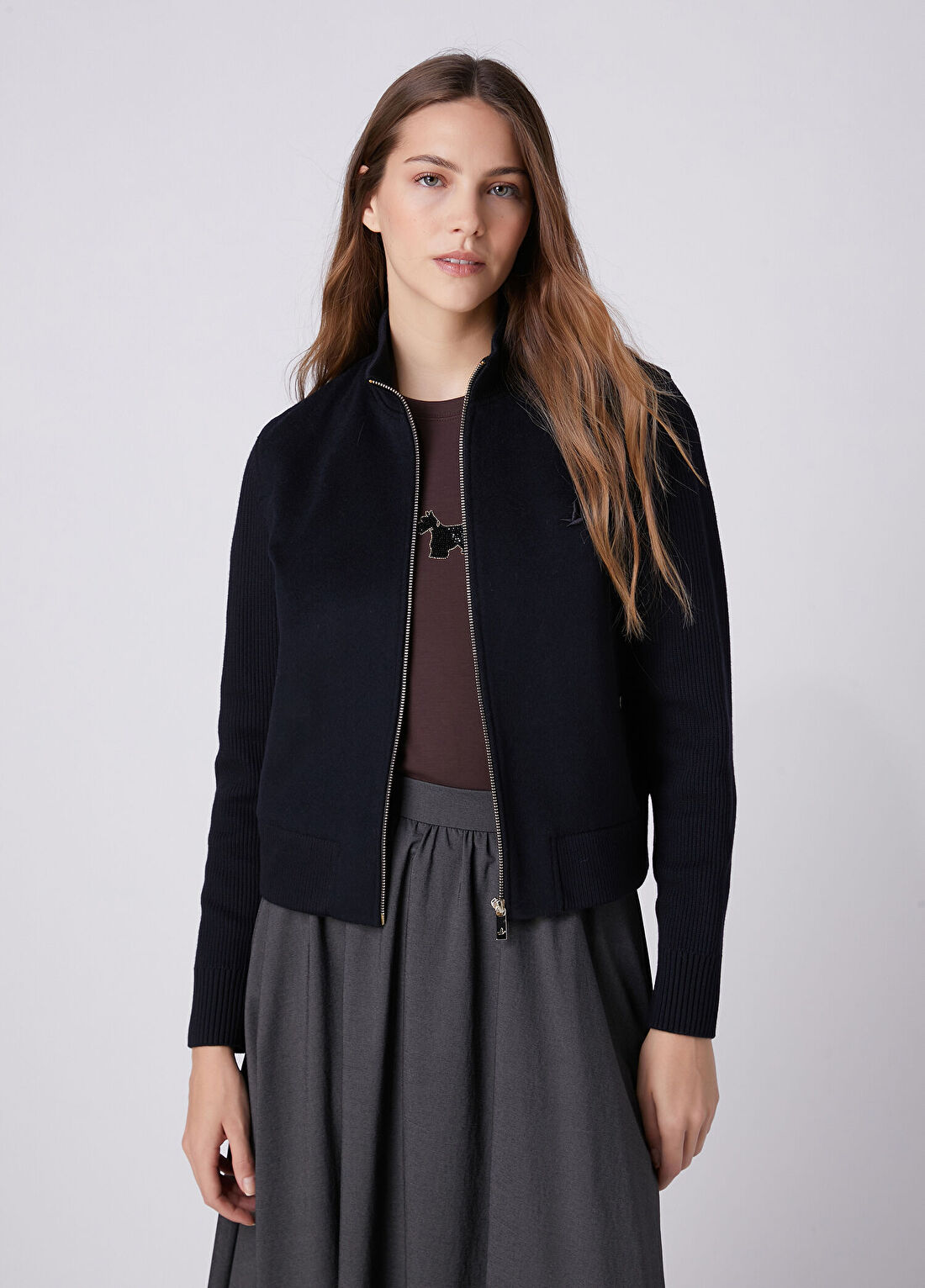 Beymen Club Lacivert Yün Bomber Ceket