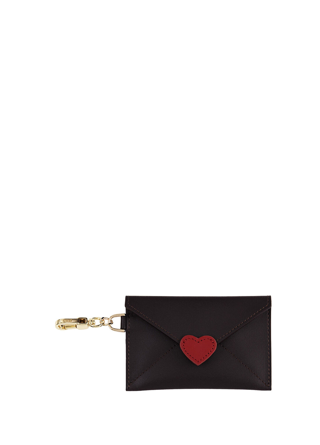 Rilu Love Koyu Kahverengi Kadın Deri Charm Kartlık