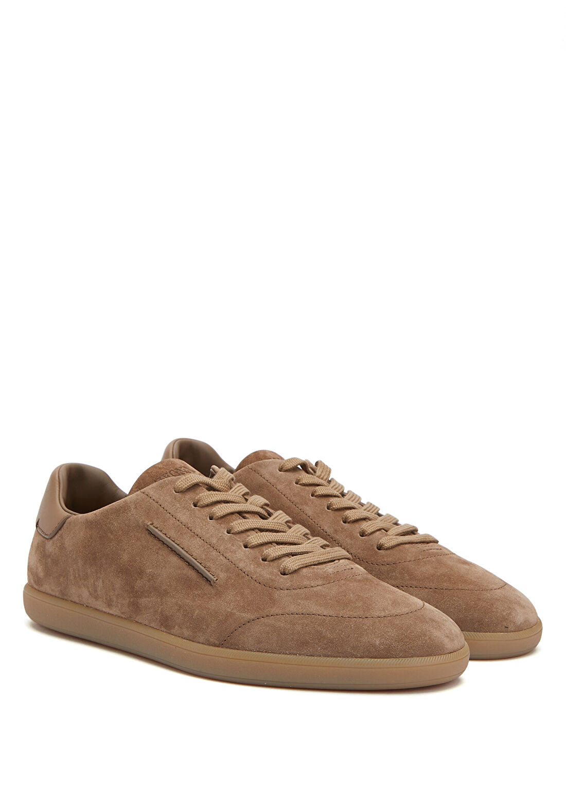 Zegna 232 Koyu Bej Erkek Süet Sneaker görsel 2