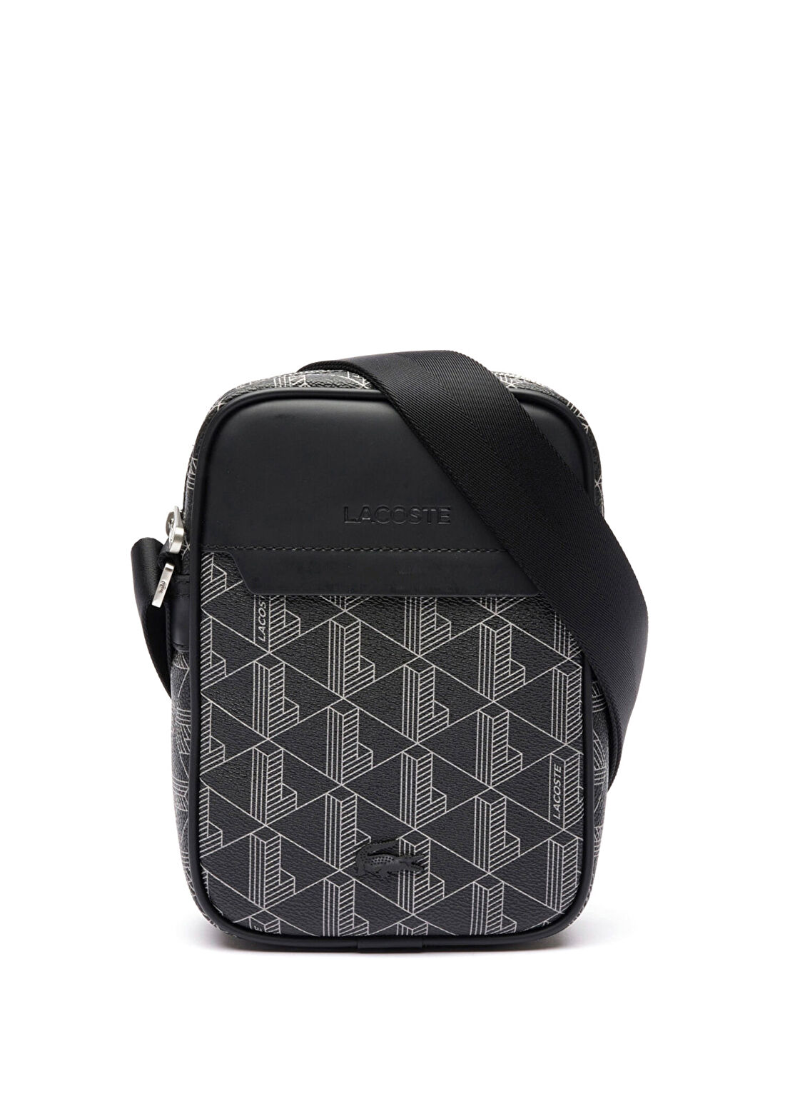 Lacoste The Blend Monogram Siyah Erkek Postacı Çantası görsel 2