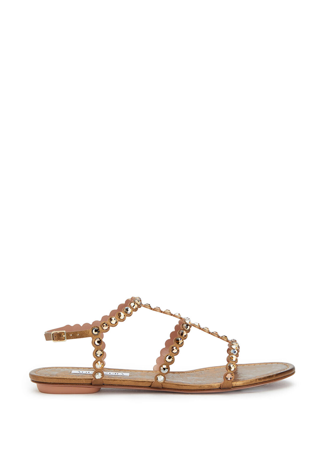 Aquazzura Tequila Gold Kadın Deri Sandalet