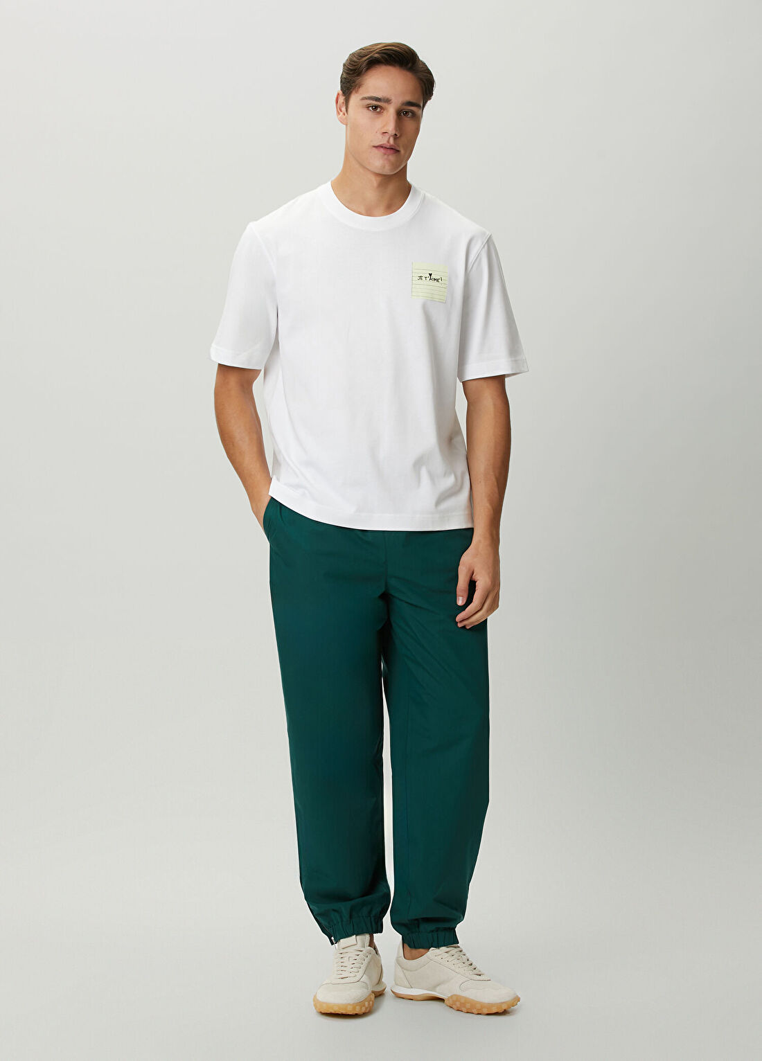 Ami Paris Beyaz Slogan Detaylı T-shirt