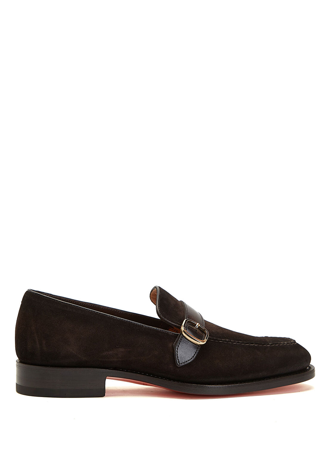 Santoni Adrian Koyu Kahverengi Erkek Süet Loafer