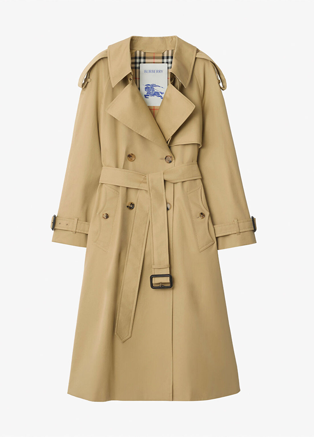 Burberry Fitzrovia Long Bej Kadın Pardösü