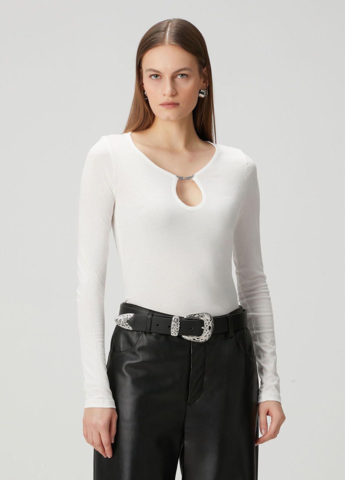 Zadig&Voltaire Tina Beyaz Uzun Kol T-shirt
