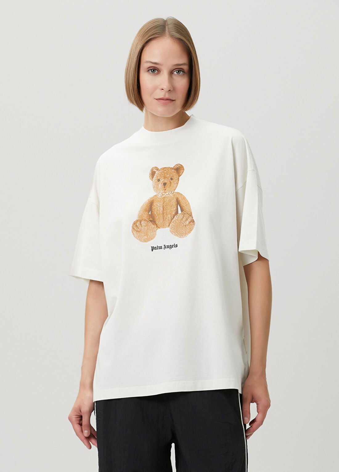 Palm Angels Bear Beyaz Baskılı T-shirt görsel 3