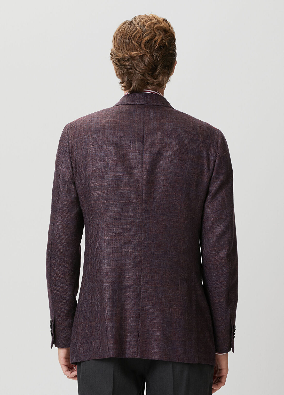 Isaia Bordo Ekose Desenli Ceket görsel 4