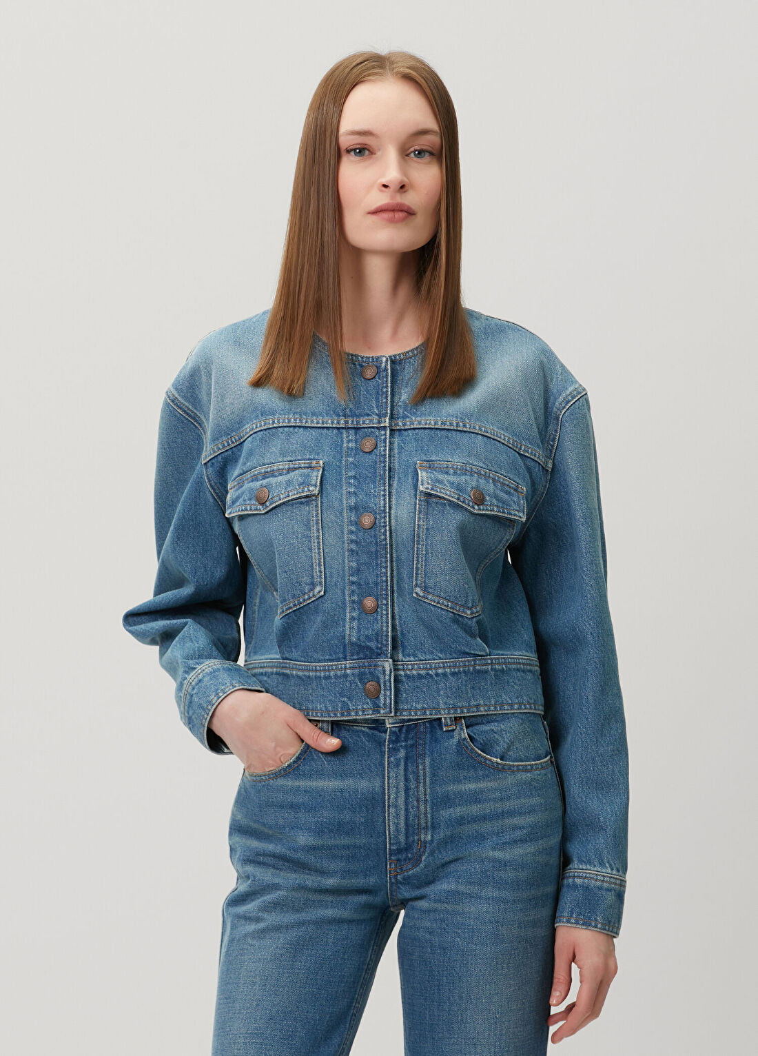 Chloe Mavi Denim Ceket