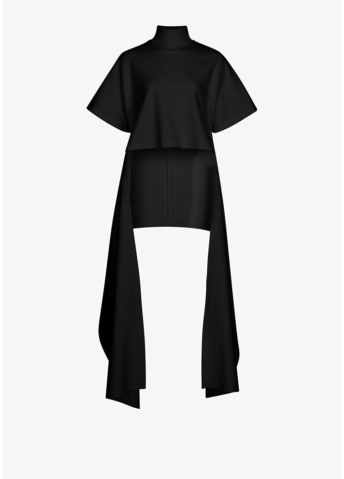 Alaïa Siyah Asimetrik Jersey T-shirt