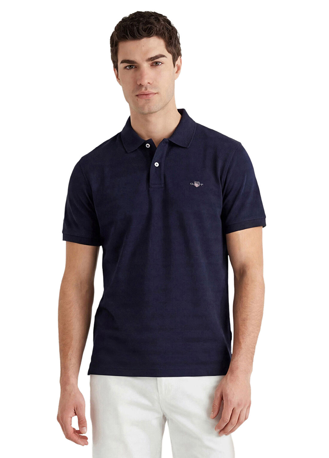 Gant Mavi Polo Yaka Regular Fit Kısa Kollu Erkek T-Shirt