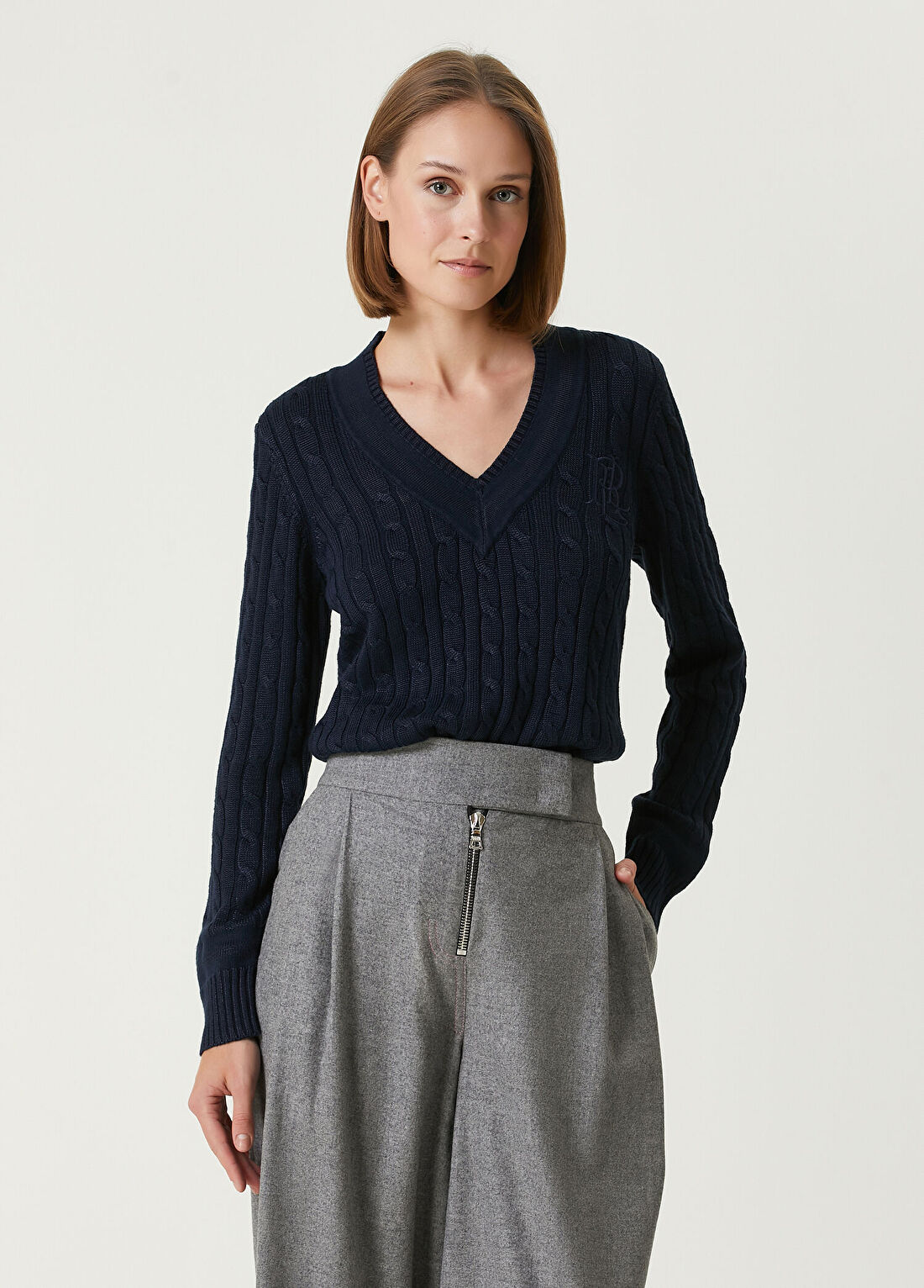 Lauren Ralph Lauren Lacivert Saç Örgü Triko
