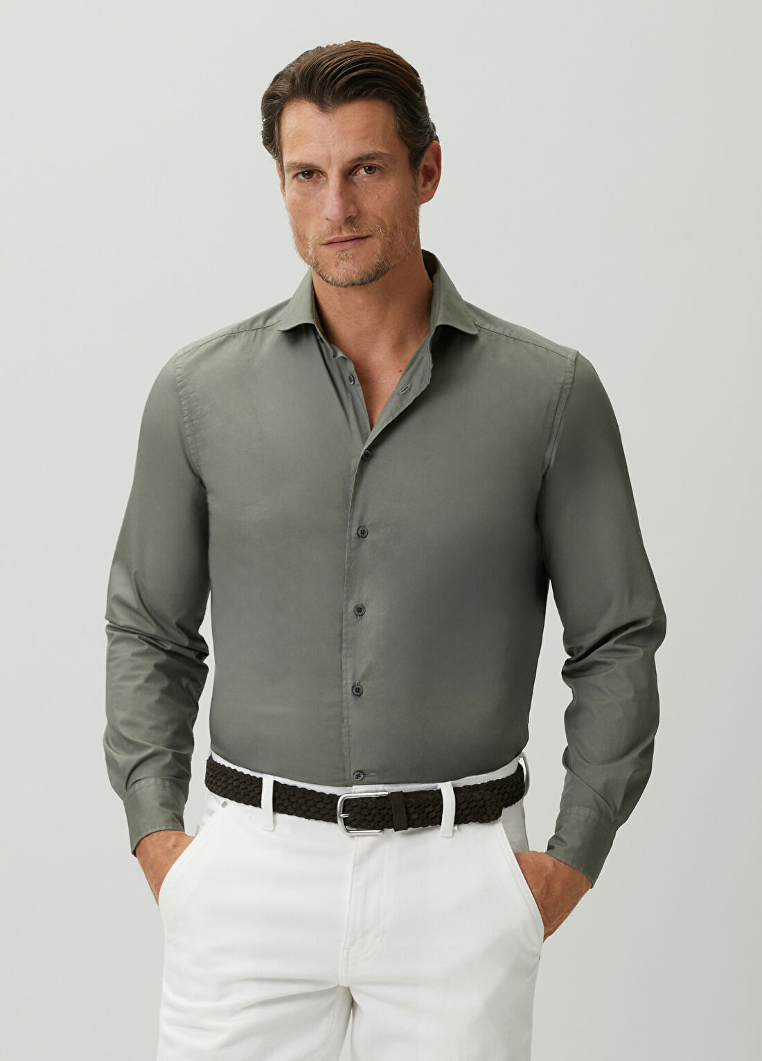 Corneliani Koyu Yeşil Gömlek
