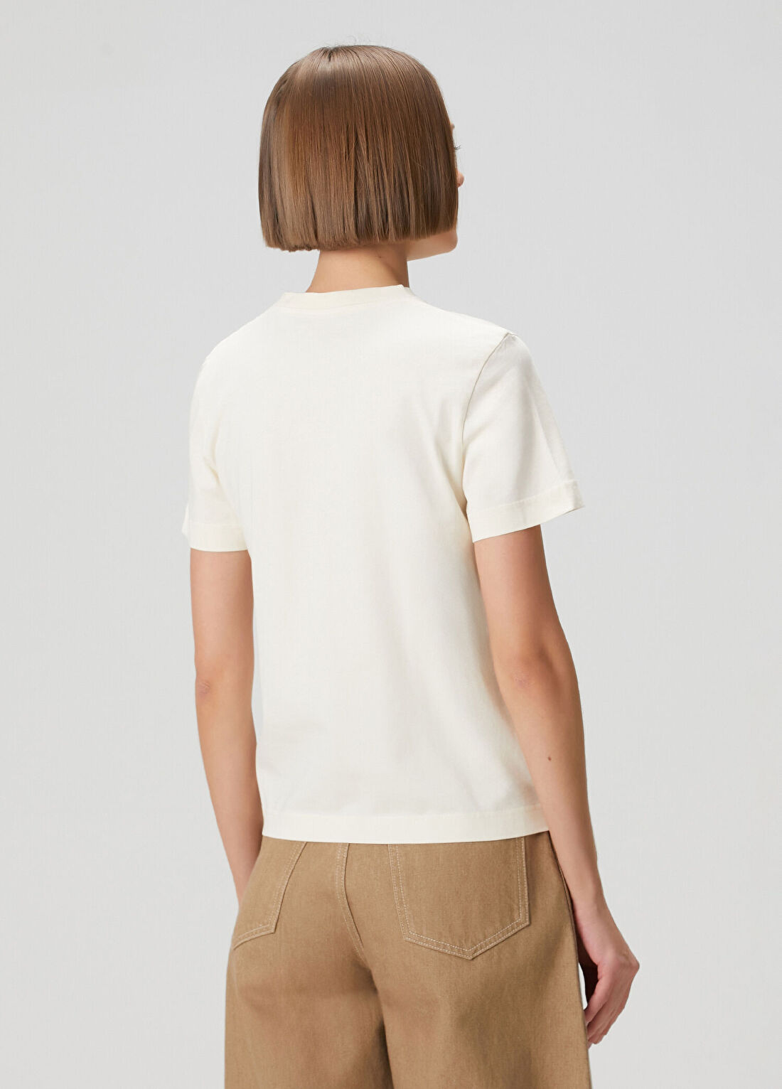 Jacquemus Açık Bej T-shirt görsel 4