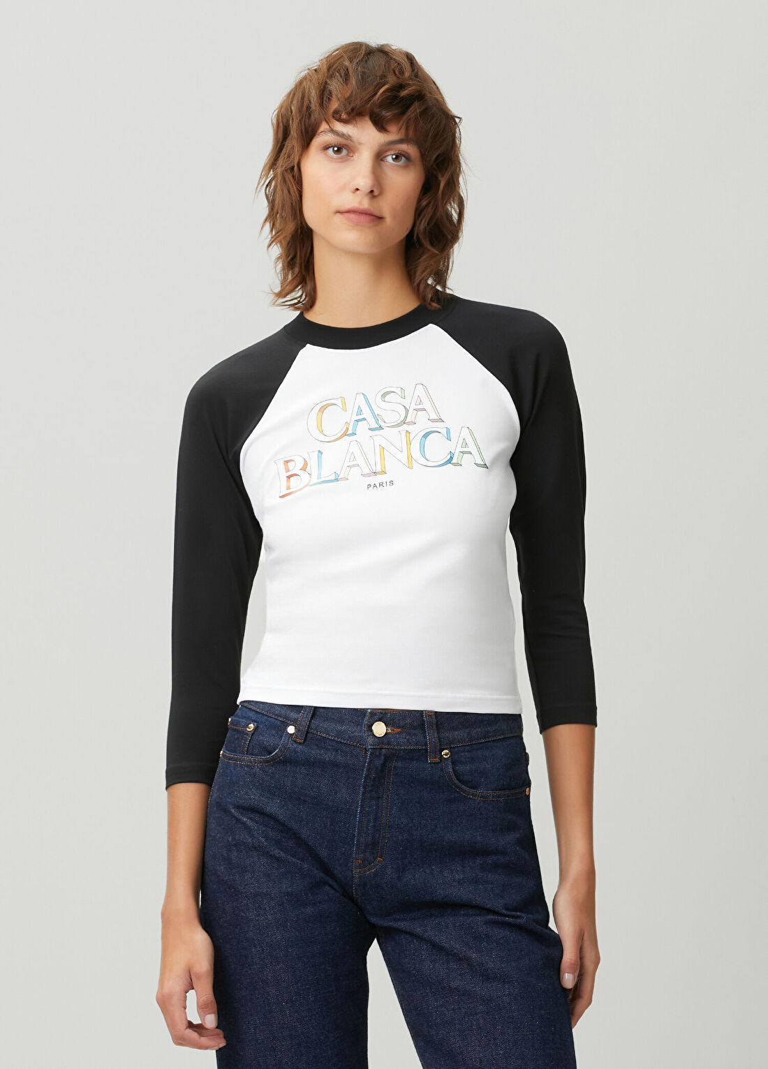 Casablanca Siyah Beyaz T-shirt
