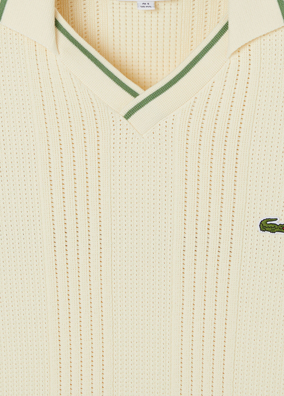Lacoste Bej Polo Yaka Classic Fit Kısa Kollu Erkek Triko Kazak görsel 4