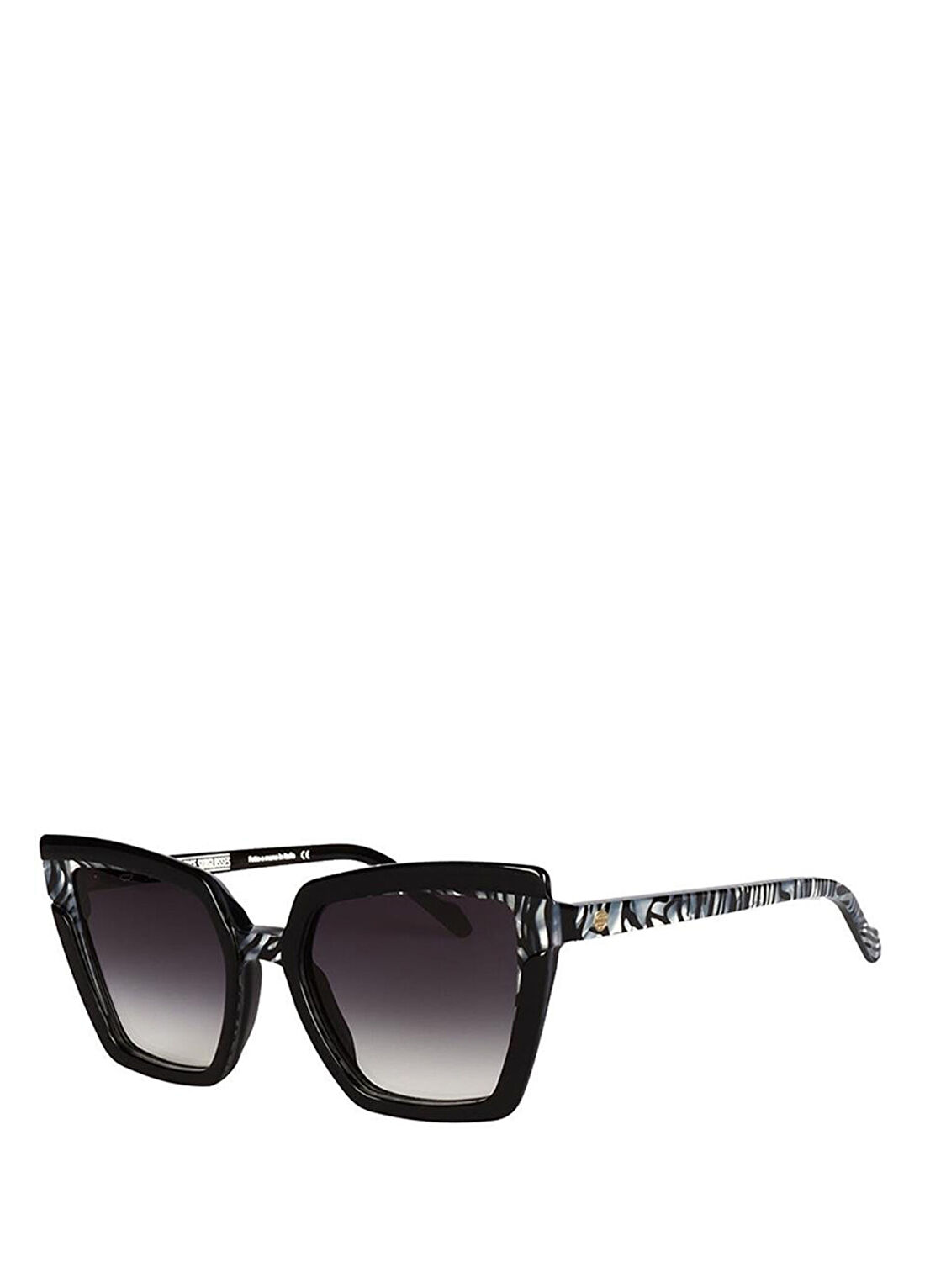 Original Vintage Sunglasses Felin FL 01 White Tiger Beyaz Leopar Siyah Asetat Kadın Güneş Gözlüğü