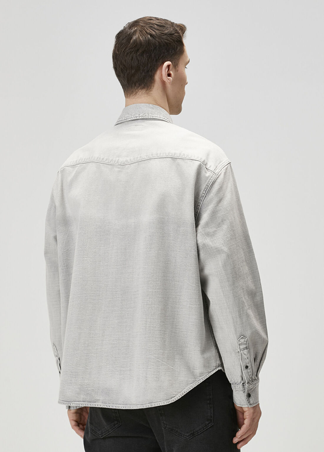 AllSaints Gri Gömlek görsel 4