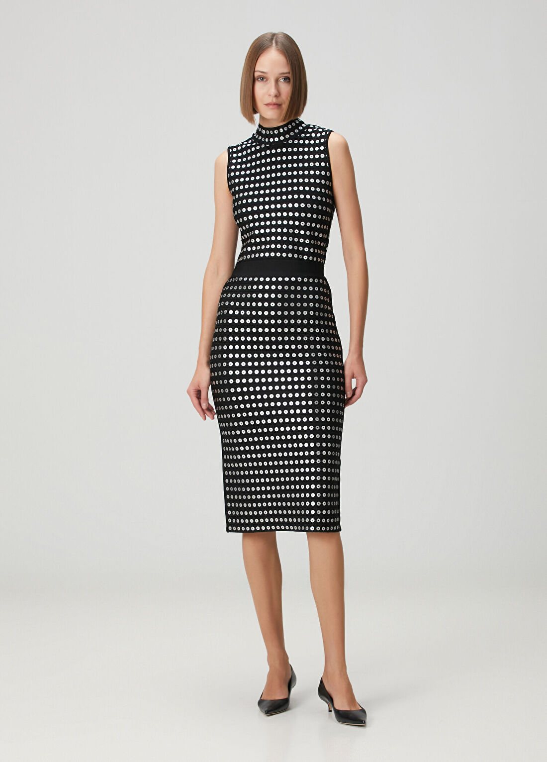 Herve Leger Carina Siyah Bluz görsel 2