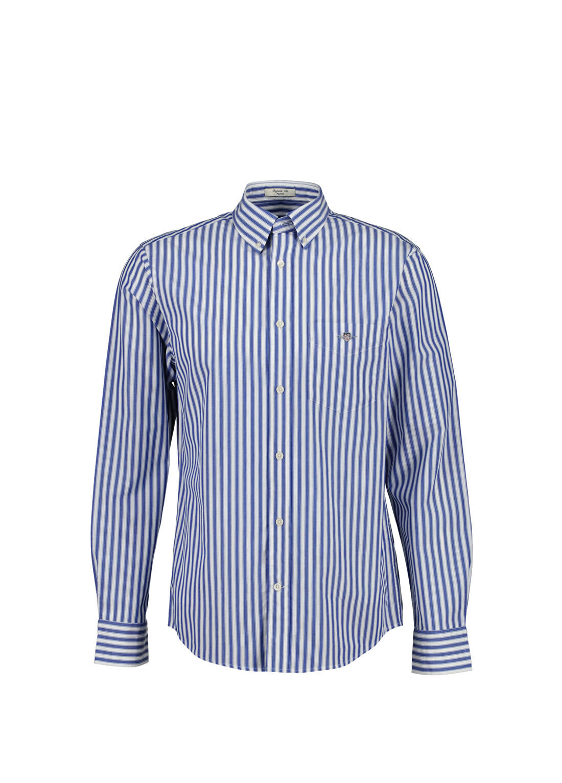 Gant Mavi Çizgili Regular Fit Uzun Kollu Erkek Gömlek