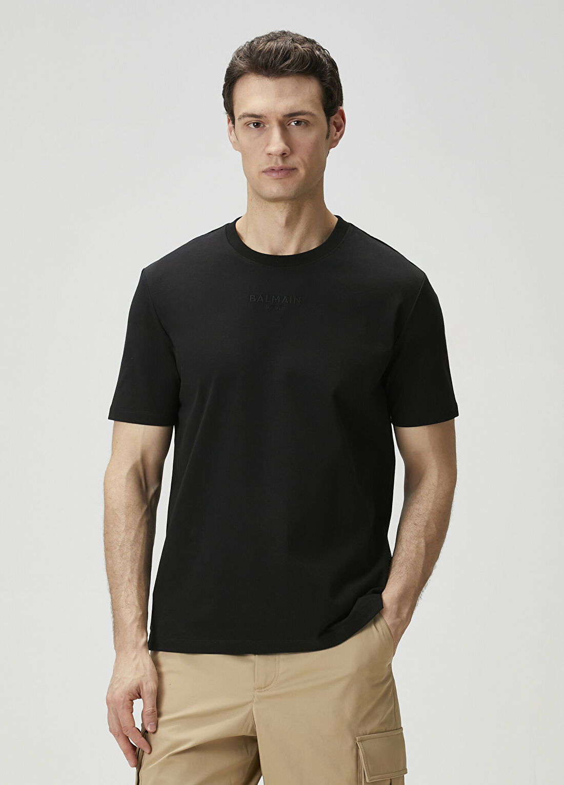 Balmain Siyah Logo Nakışlı T-shirt