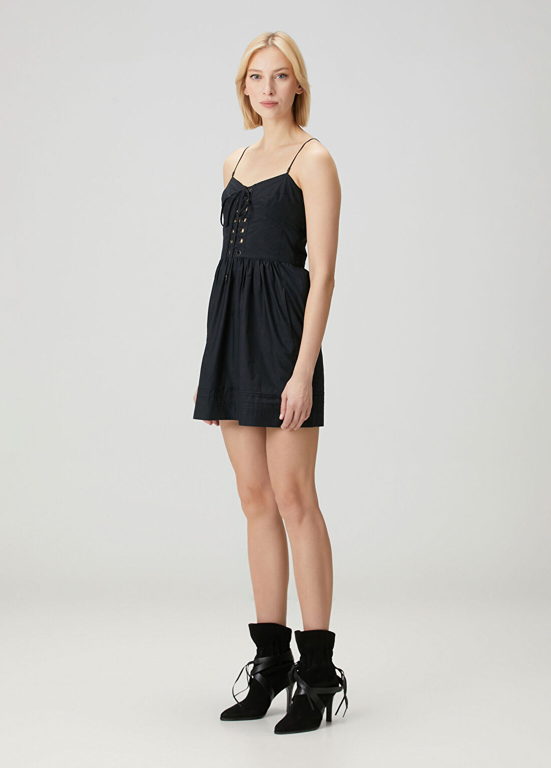 Marant Etoile Dryna Siyah Mini Elbise görsel 2