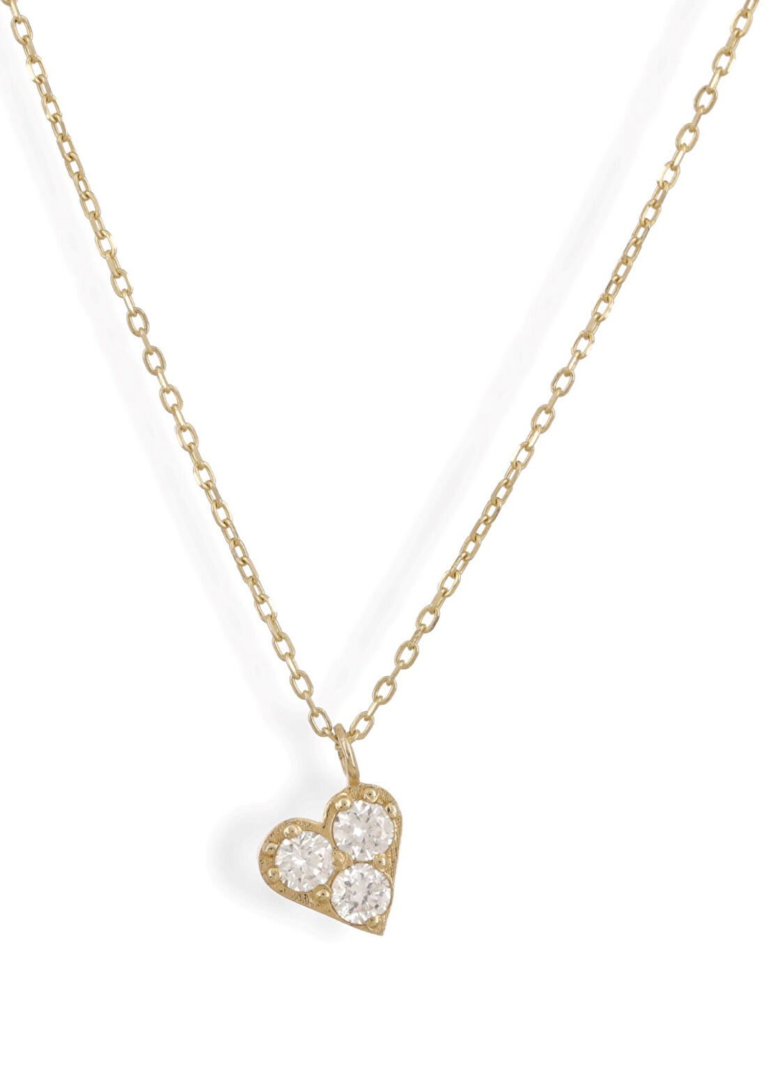 Ginza Design Jewelry Diamond Love Pırlanta Taşlı 14 Ayar Altın Kadın Kolye