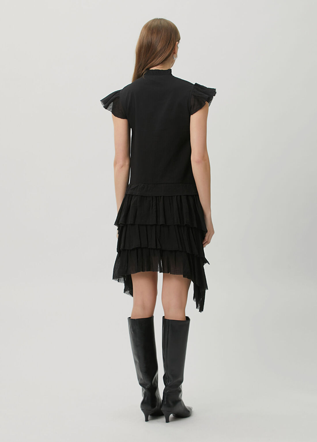 AllSaints Siyah Mini Elbise görsel 4