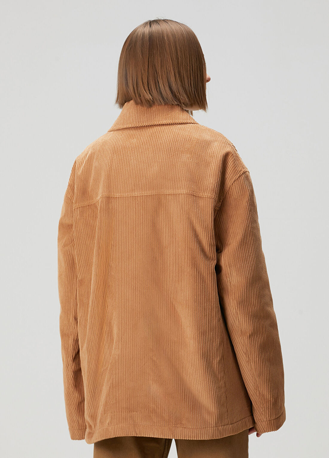 Ami Paris Camel Kadife Ceket görsel 4