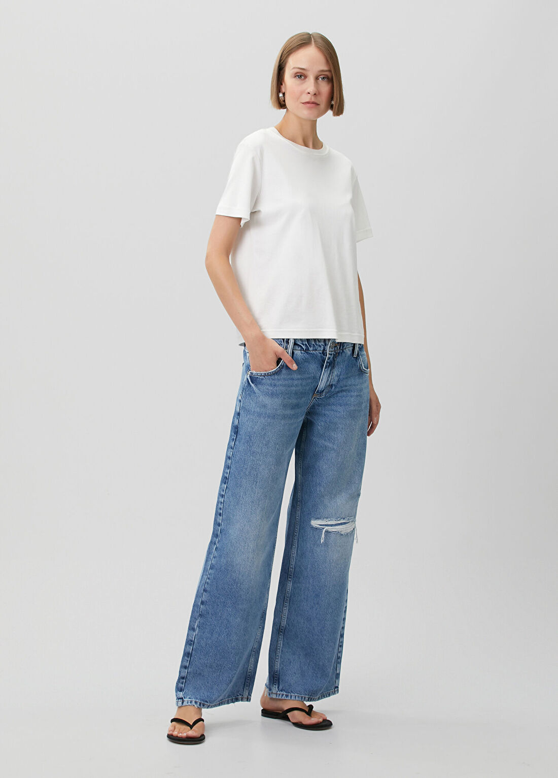 AllSaints Taya Mavi Jean Pantolon