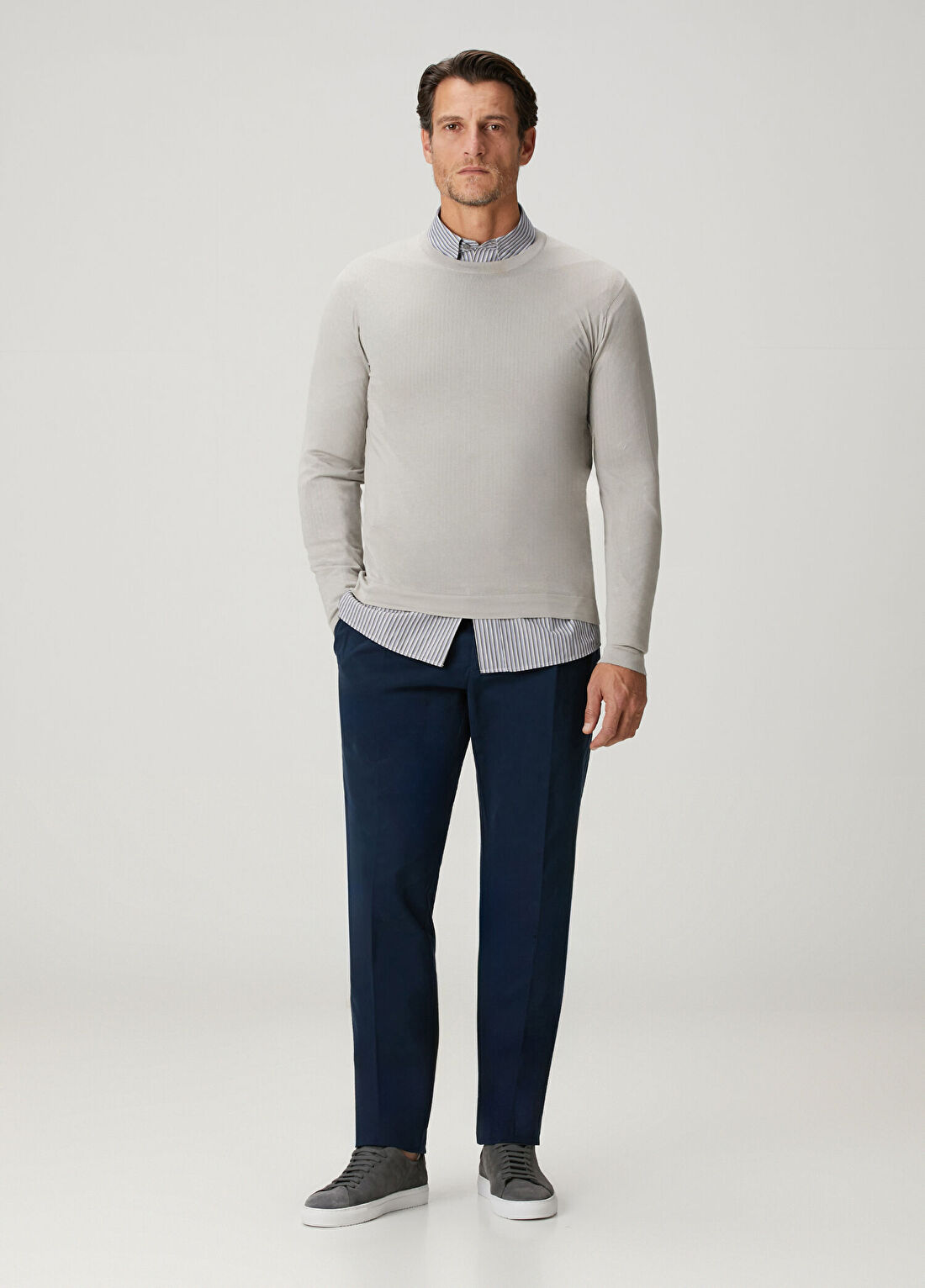 John Smedley Weath Krem Kazak görsel 2