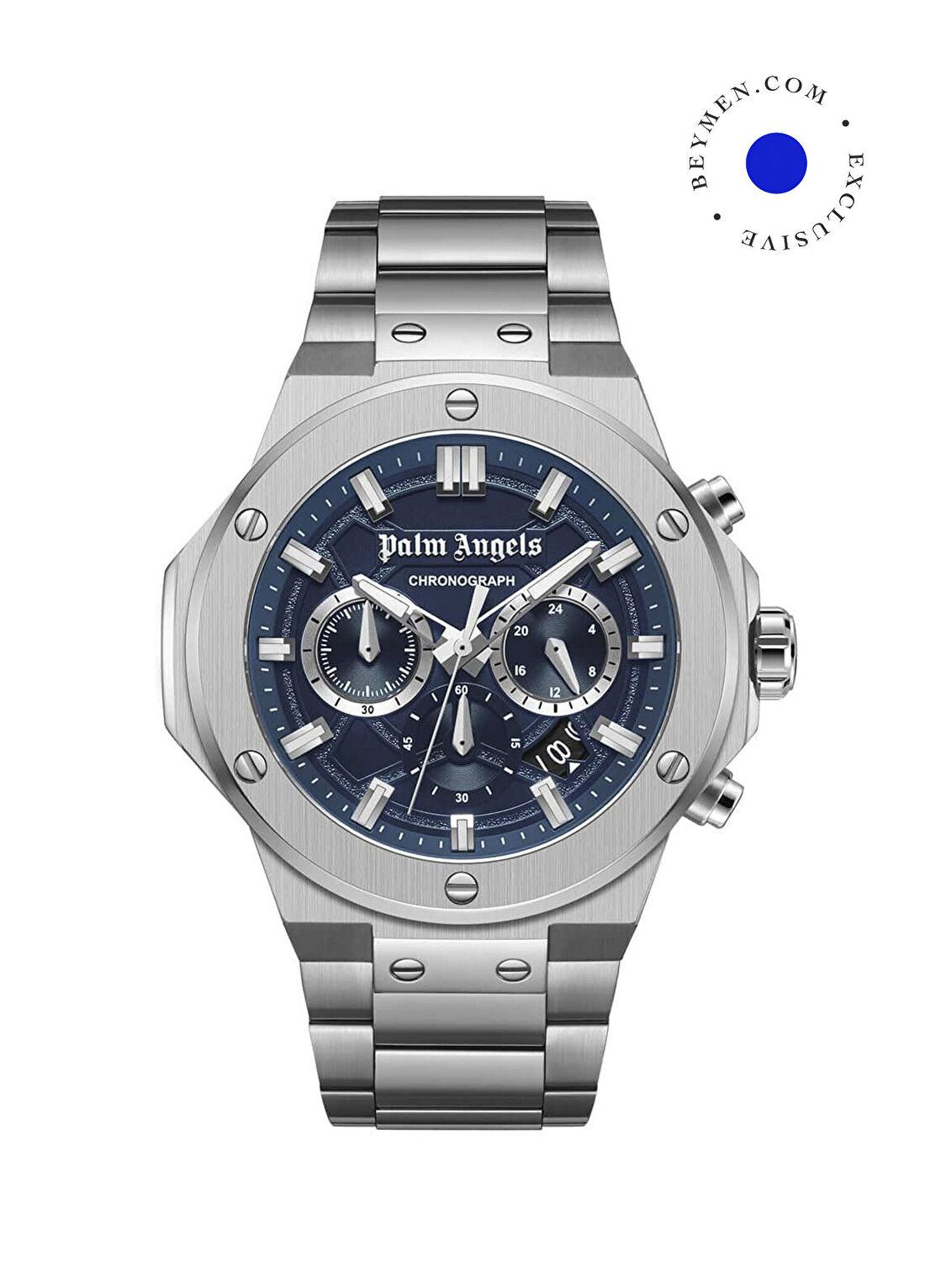 Palm Angels PMWGI0000902 Metalik Gri Çelik Erkek Kol Saati